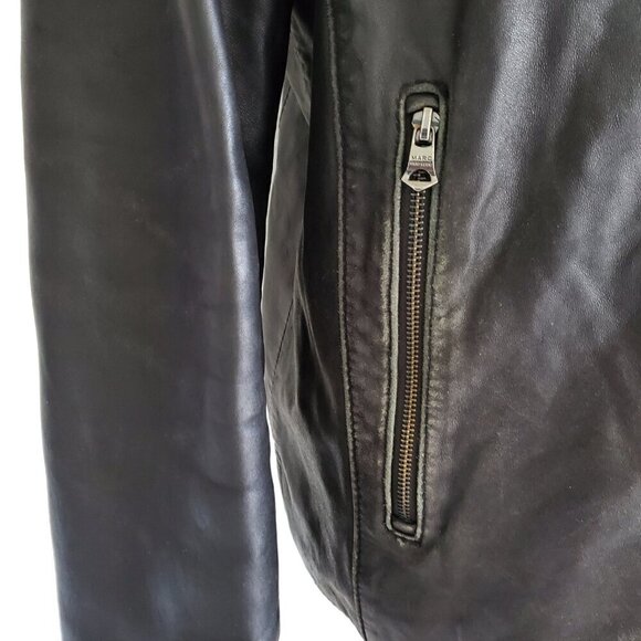 Marc New York Genuine Buttery Soft Leather Black Motorcycle Jacket Size L - Picture 9 of 16
